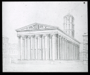 Schinkel, Entwurf z. Werderschen Kirche als röm. Tempel 1821; 578339 Kunstgesch. Institut Berlin 58/7779