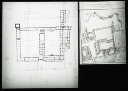 Berlin, Schloss. Grundriss um 1698.    Perspektive nach La Vigne 1685.   39838